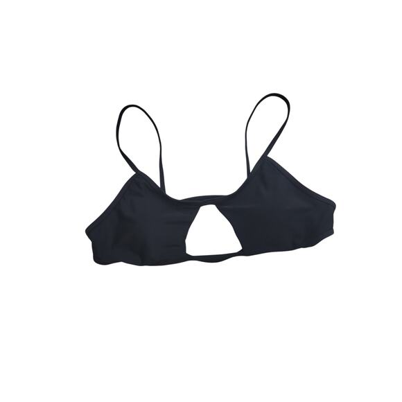 Sanori Sao Paulo Bikini Top Black Size Large Cut Outs Adjustable Straps Swim NEW - Picture 2 of 10